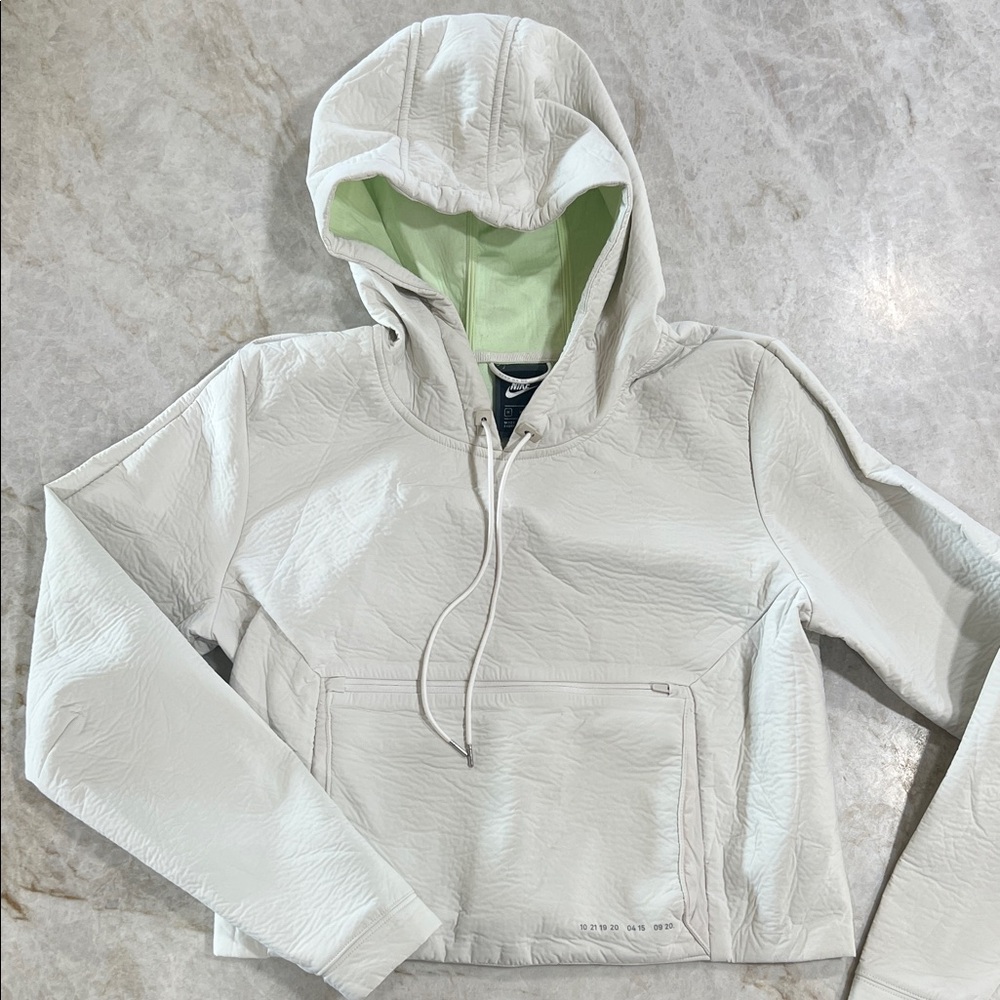 Nike Women's White crop Hoodie
